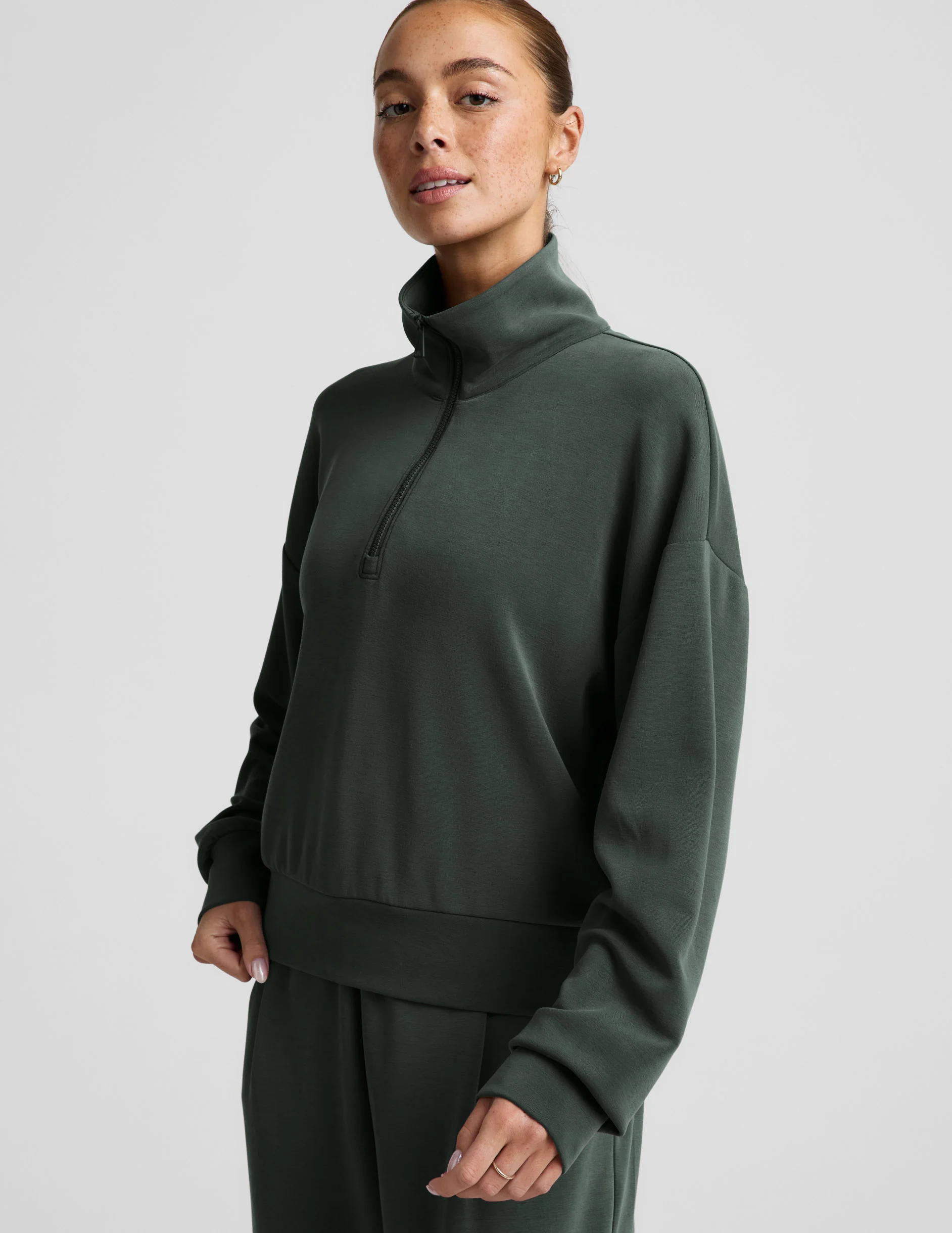 Luxe Sandwash Half Zip Pullover - Image 2
