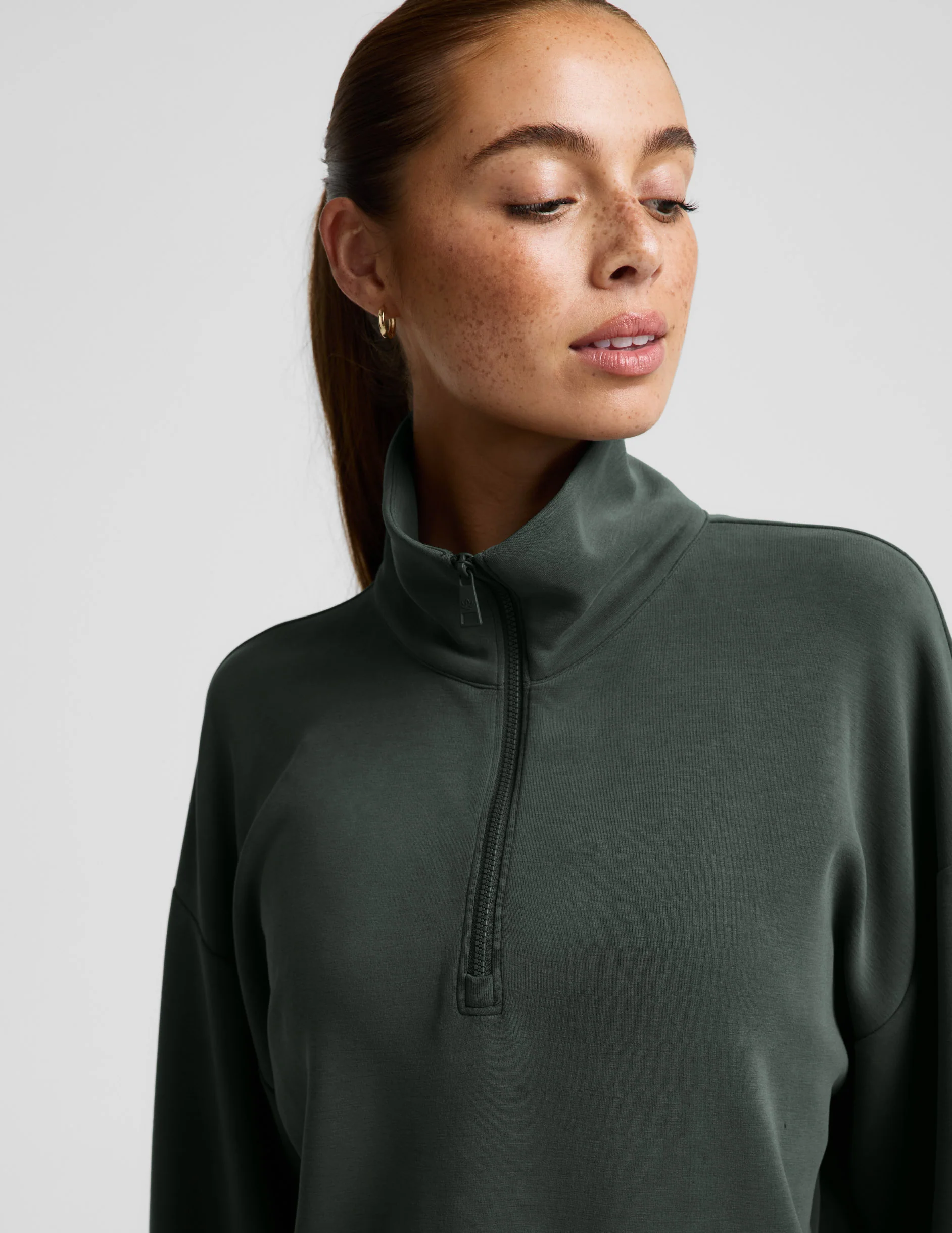 Luxe Sandwash Half Zip Pullover - Image 3