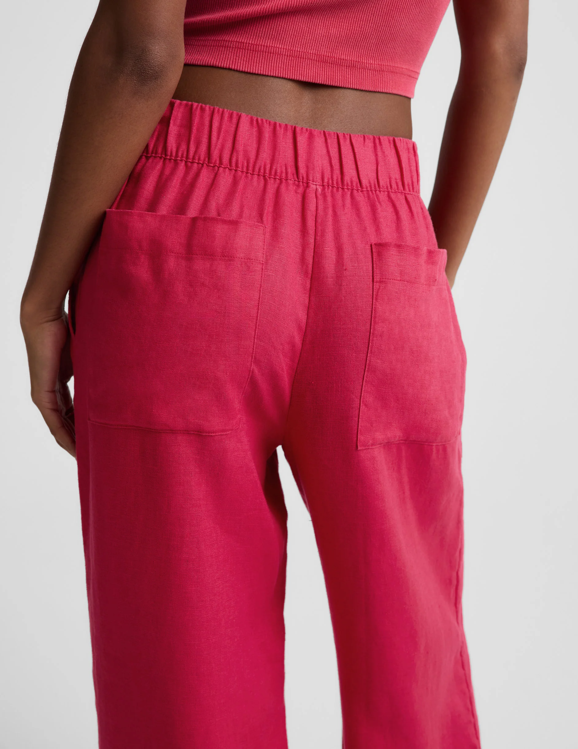 SoftWash Linen Easy Wide Leg Pant 31" - Image 6