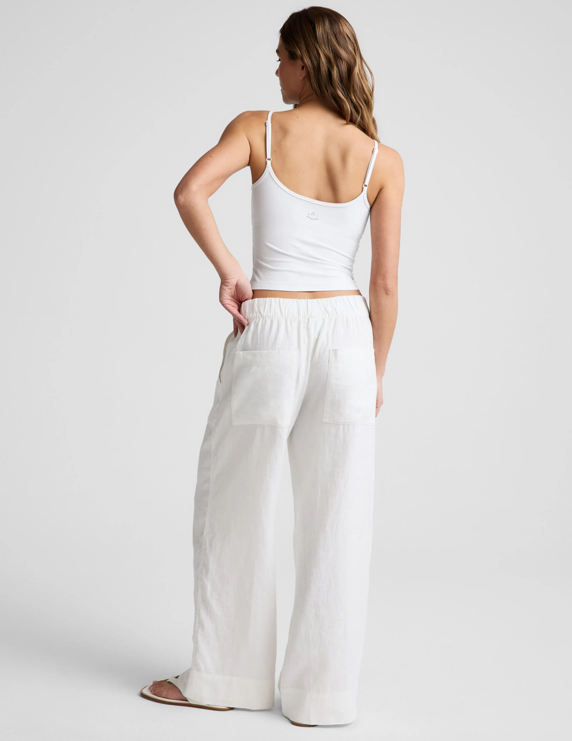 SoftWash Linen Easy Wide Leg Pant 29" - Image 3